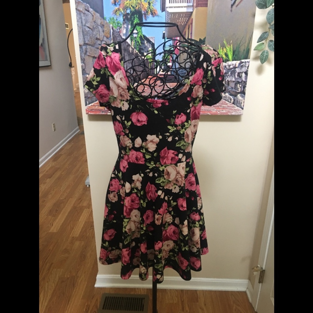 Floral Babydoll Dress Fits Size Small.